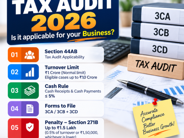 Tax Audit AY 2026-27 Section 44AB 3CB 3CD Report Phoenix Tax Services Chennai