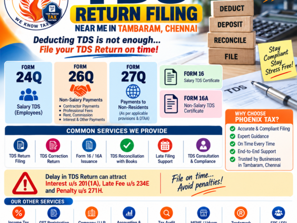 TDS Return Filing Near Me in Tambaram Chennai - Phoenix Tax Services