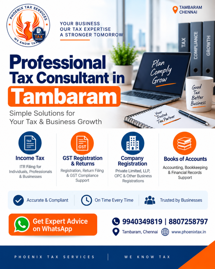 Professional Tax Consultant in Tambaram - Phoenix Tax Services